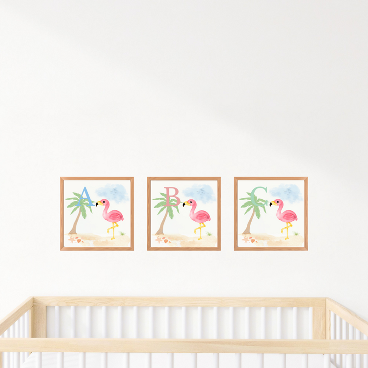 Flamingo Alphabet Prints