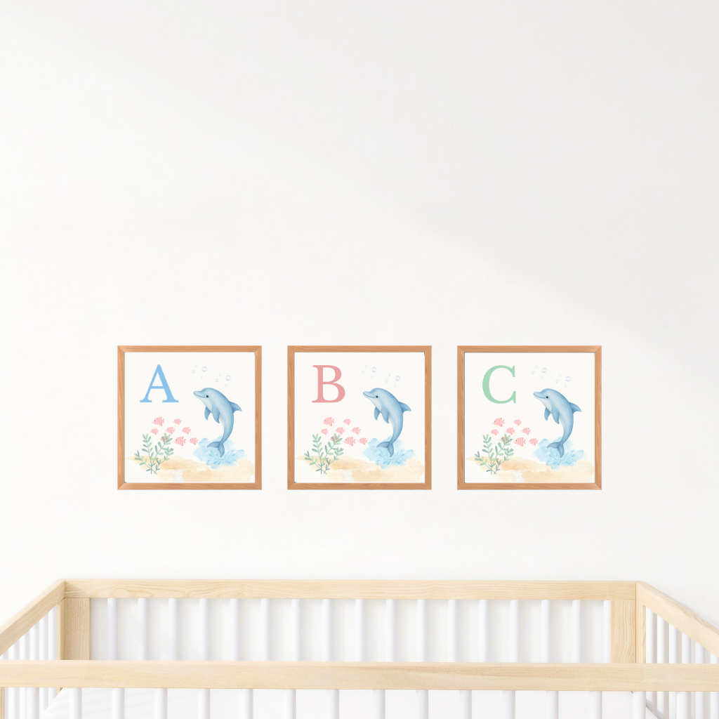 Dolphin Alphabet Prints