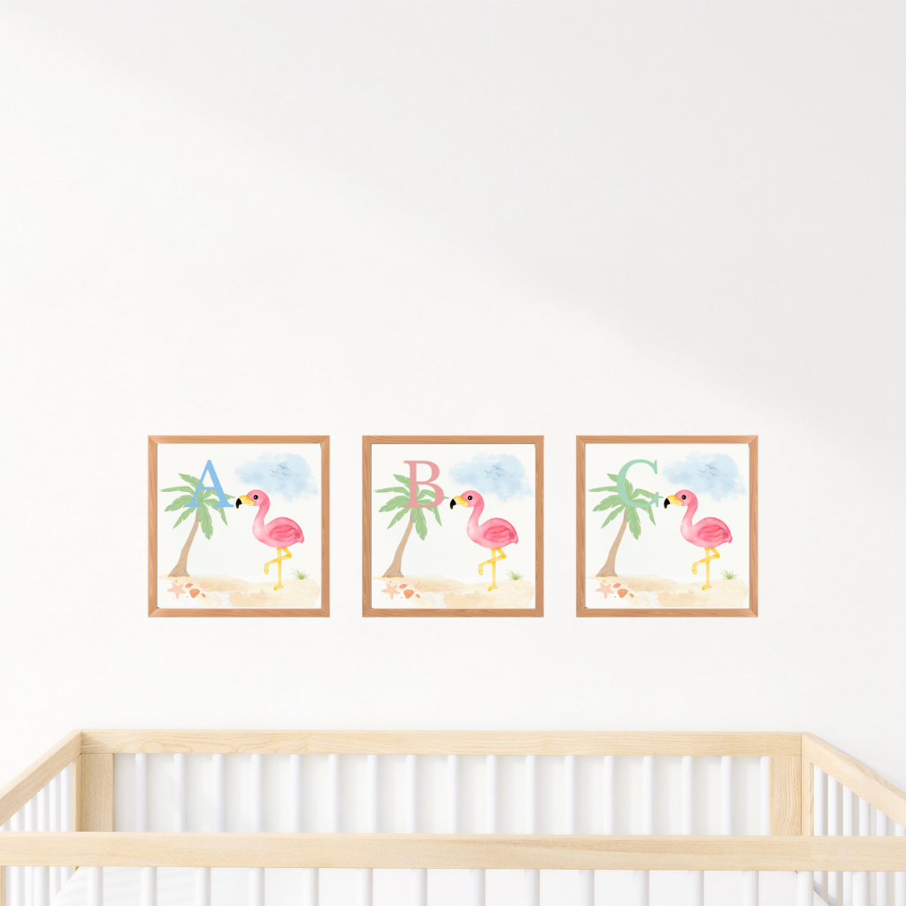 Flamingo Alphabet Prints