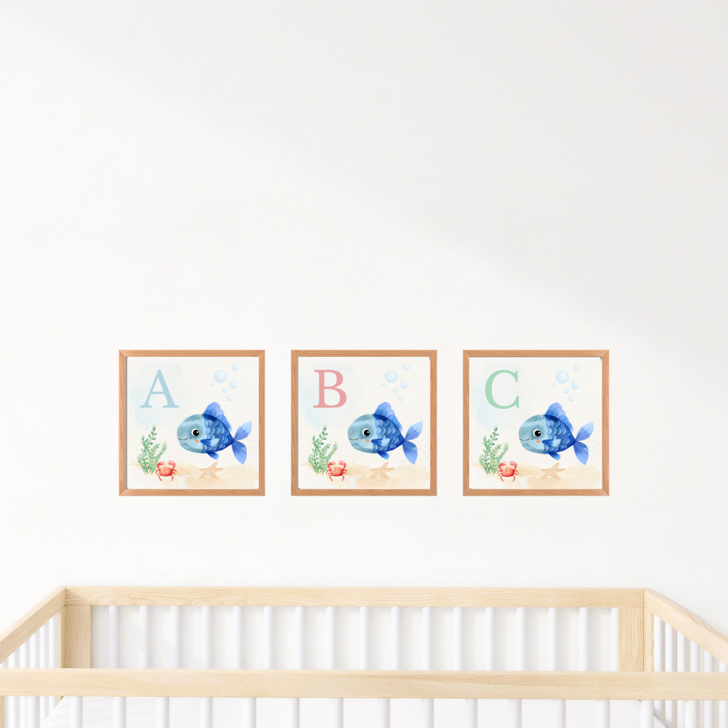 Tropical Fish Alphabet Prints