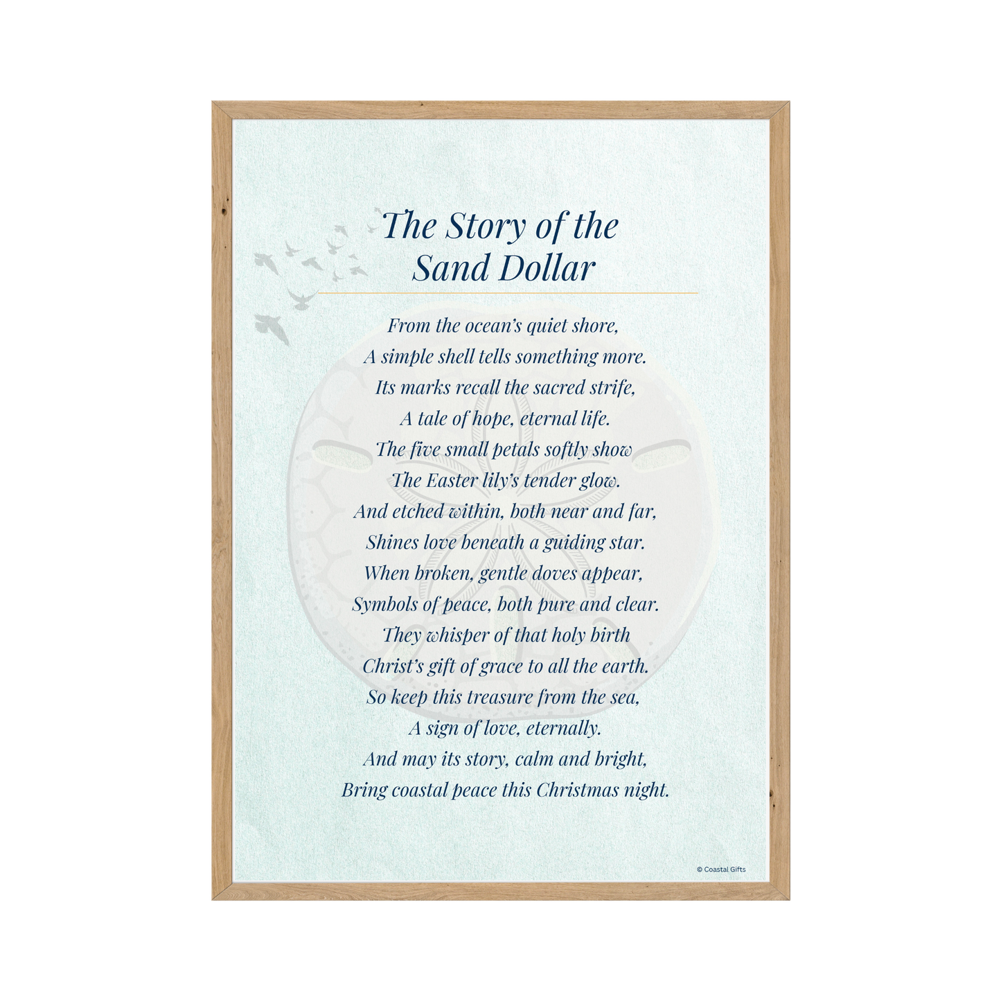 The Story of the Sand Dollar – Coastal Christmas Printable Wall Art