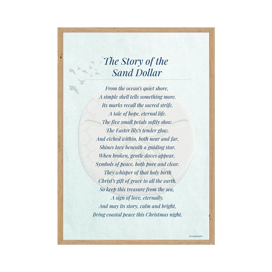 The Story of the Sand Dollar – Coastal Christmas Printable Wall Art